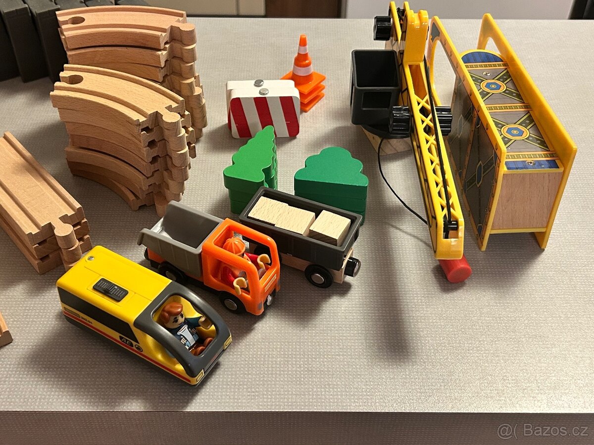 Woody Vláčkodráha s jeřábem 70 dílů - 6