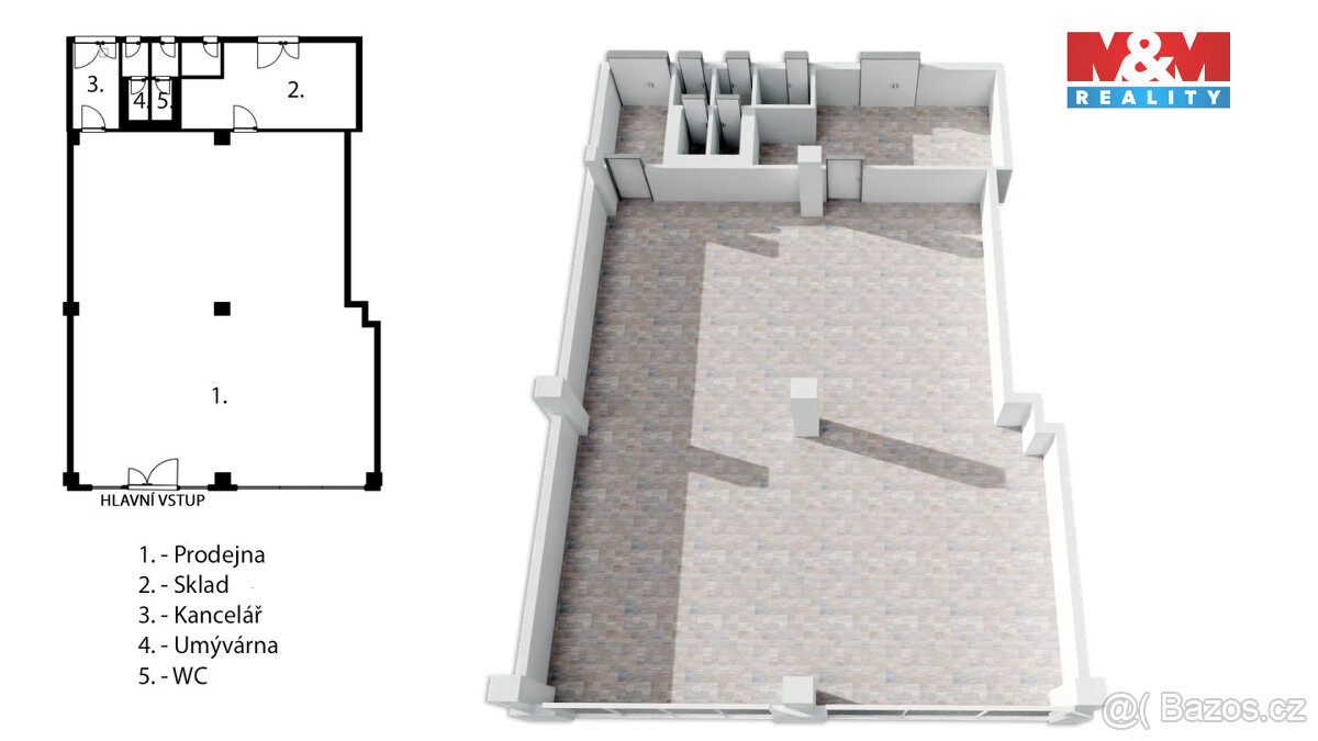 Pronájem obchod a služby, 202 m², Praha, ul. Žukovského - 6