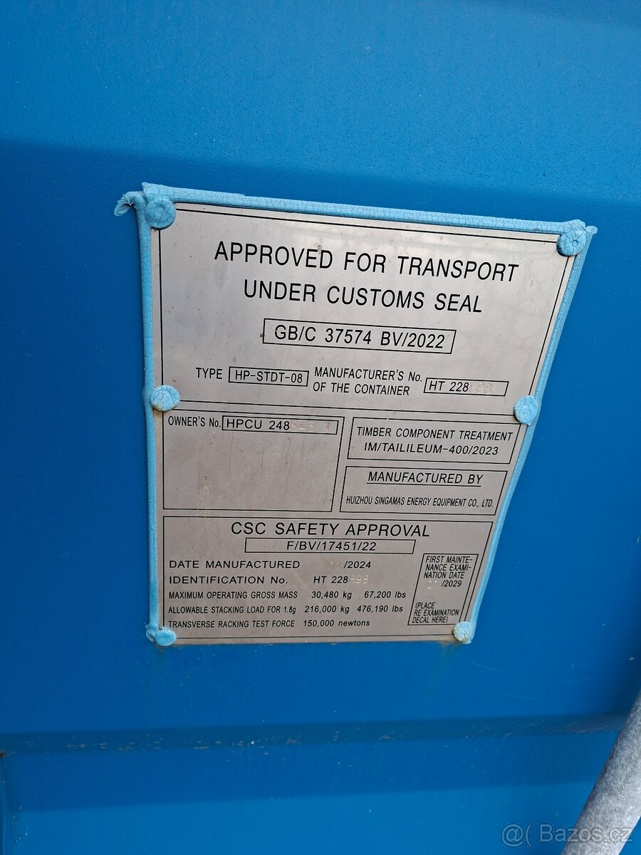 Modrý lodní kontejner 20\' se 3 dveřmi – flexibilní - 6