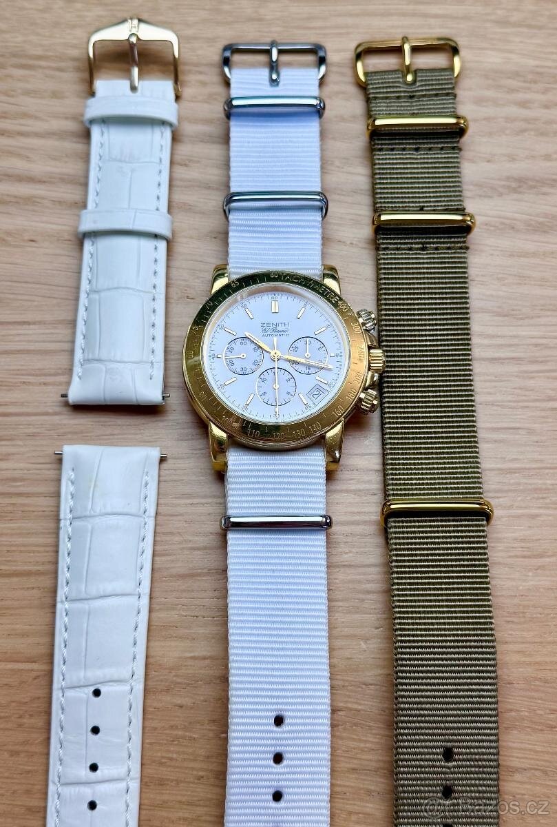 18K ZLATÉ PÁNSKÉ HODINKY ZENITH EL PRIMERO S ETUI - 6