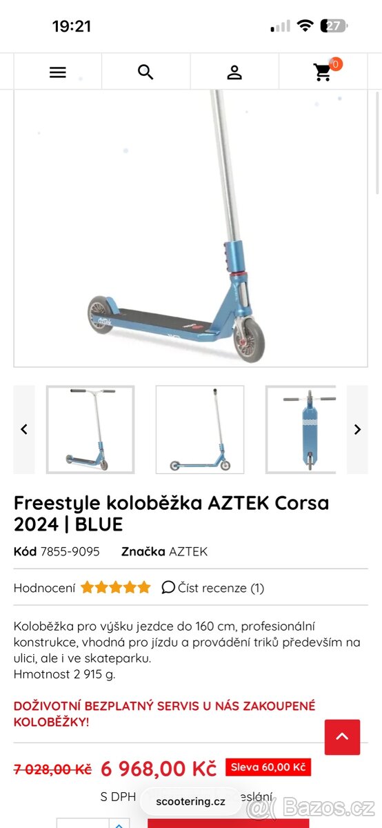 Freestyle koloběžka Aztek Corsa - 6