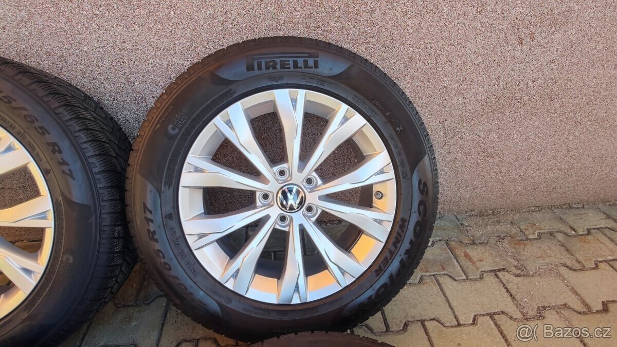 Alu kola VW Tiguan 5x112 R17 215/65/17 zimni pneu - 6