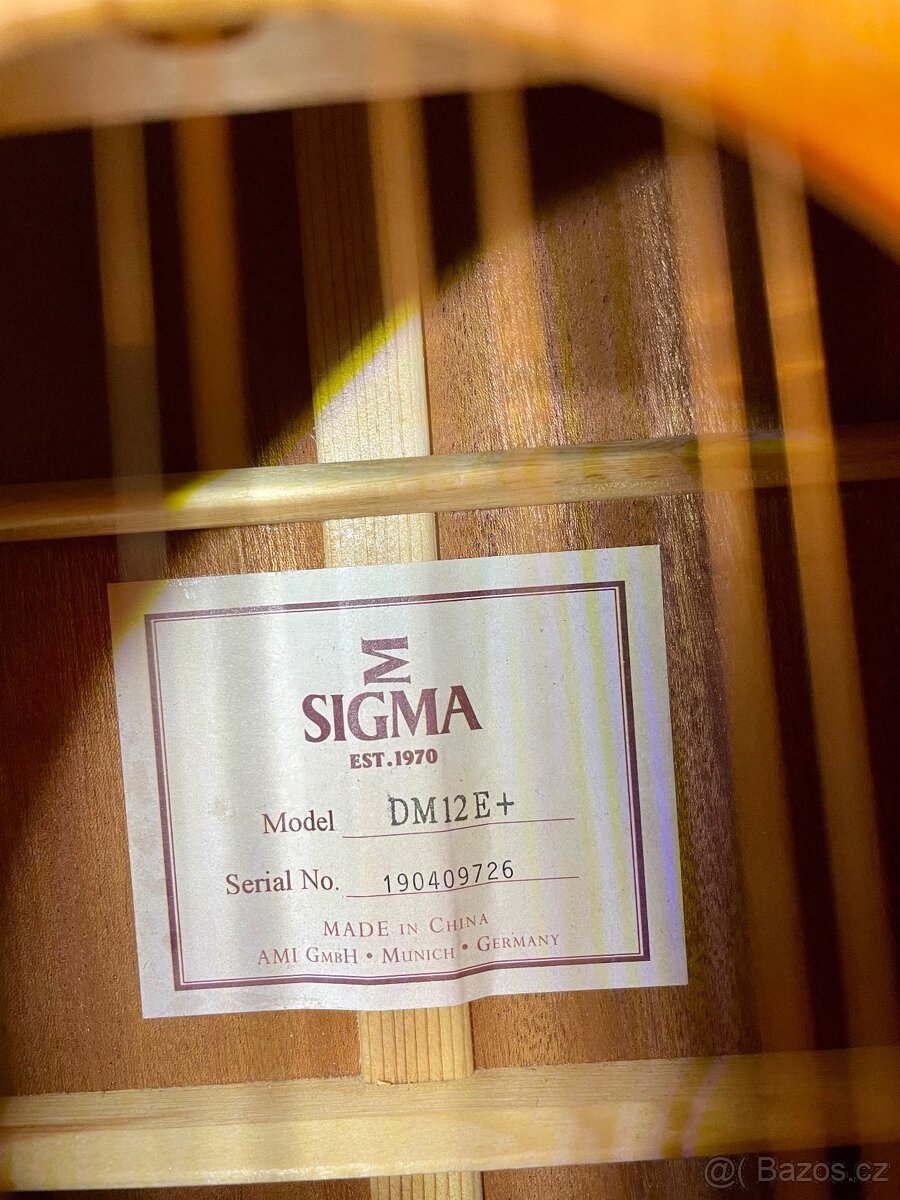 12strunná elektroakustická kytara Sigma DM12E+ - 6