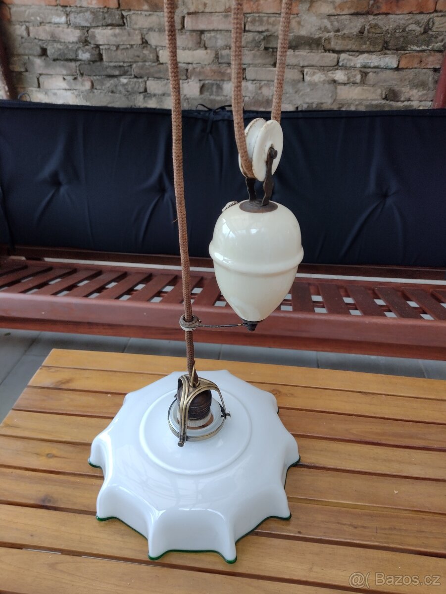 Starožitné závěsné svítidlo Art Deco - 6