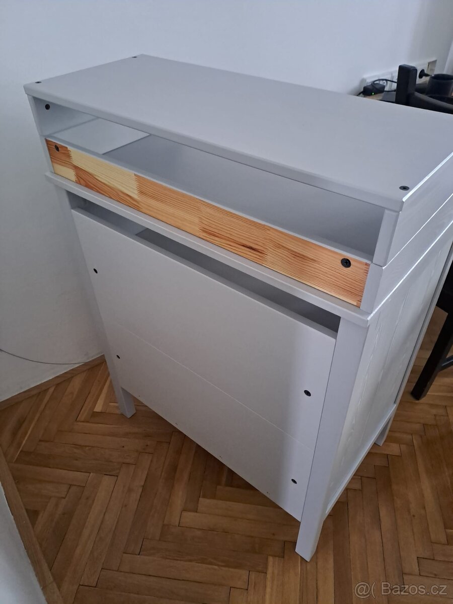 IKEA SUNDVIK Přebalovací stůl/komoda, šedá - 6