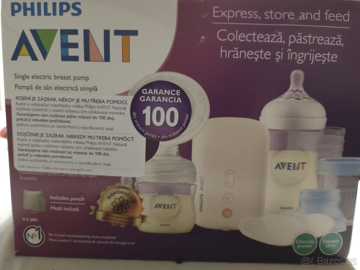 Prodám sadu odsávčky mléka Philips Avant SCD395 - 6