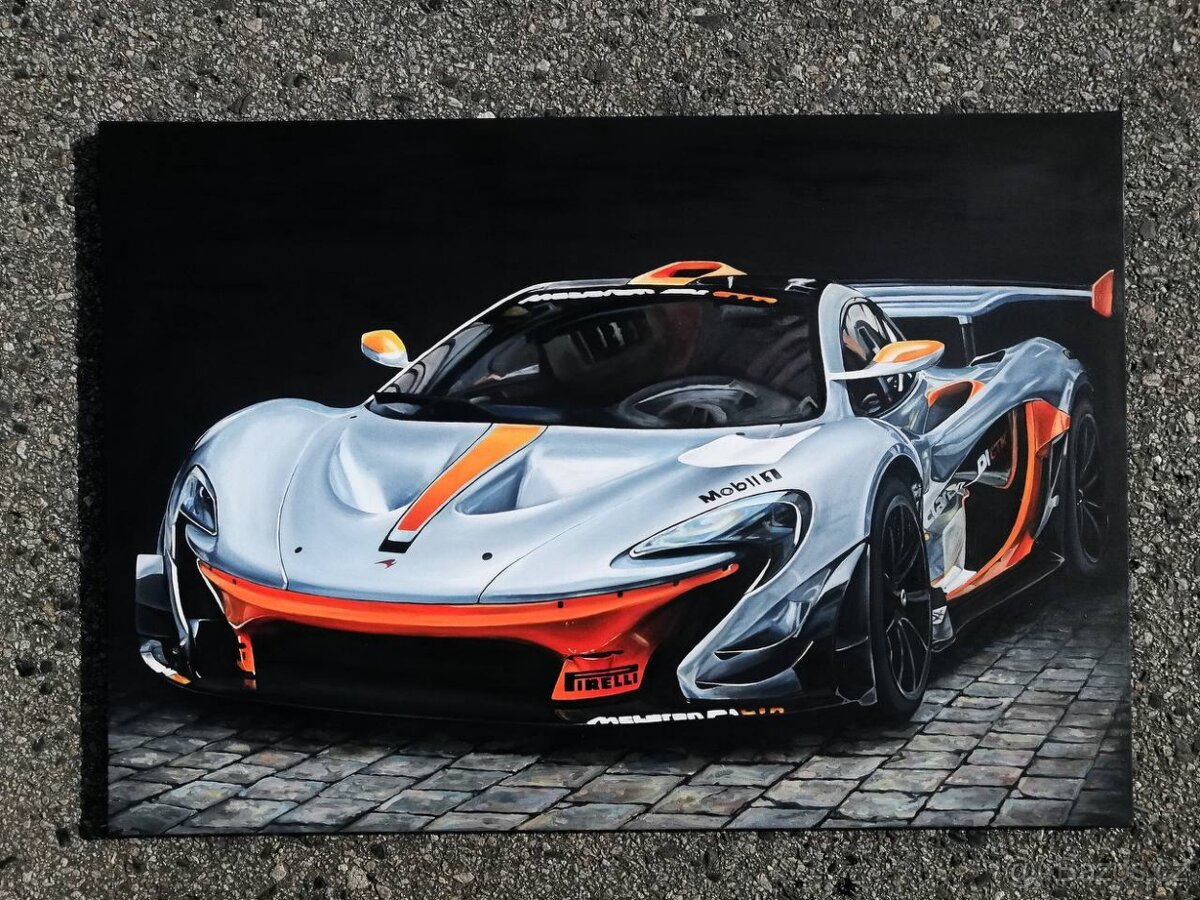 Olejové malby s automobilovou tematikou na přání - 6