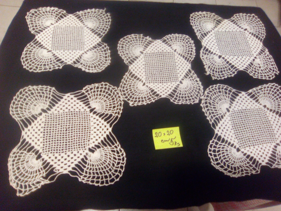 STARÉ HÁČKOVANÉ -PLETENÉ DEČKY - RUČNÍ PRÁCE - 6