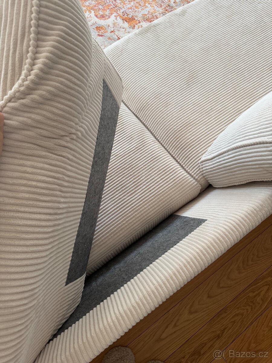 Manšestrová rohová sedačka sedací souprava - 6