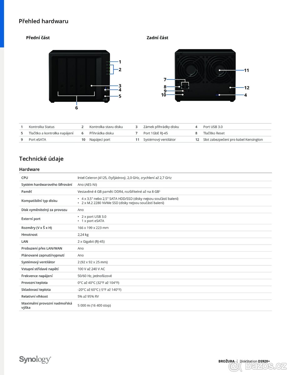 Synology DS920+ NAS 4 pozice - 6