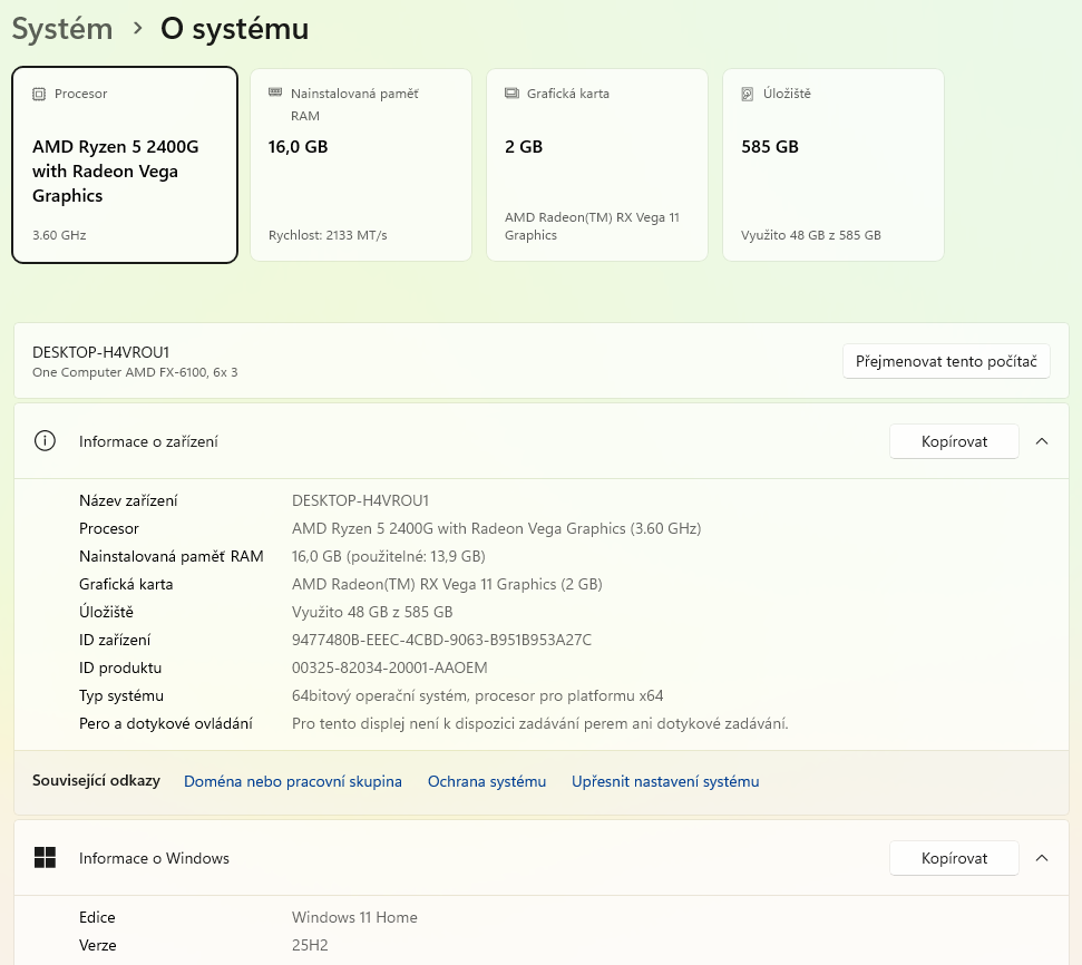 Levné PC-R5 2400G,16Gb DDR4,m2 ssd, HDD, Win11... - 6