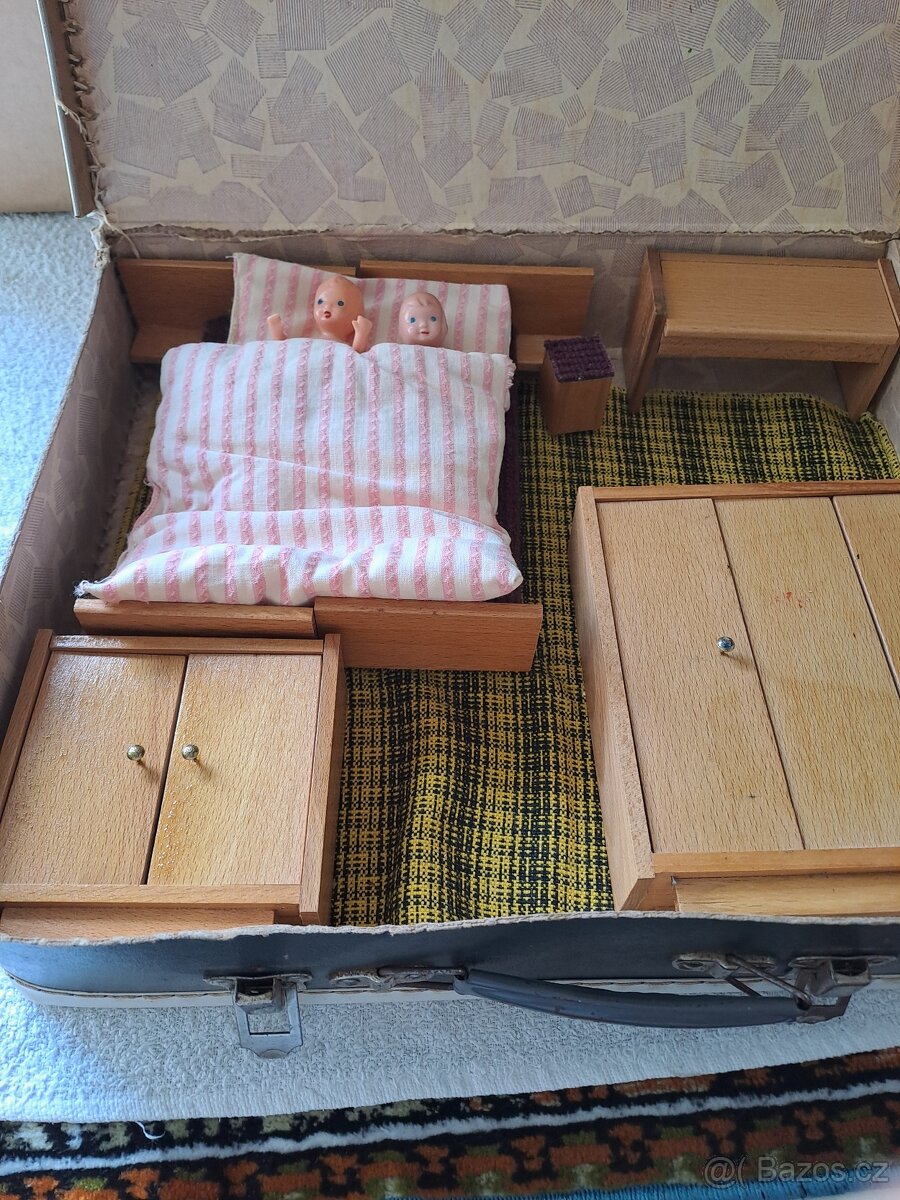 Retro zimní fusak na Igra panenku, doplňky - 6