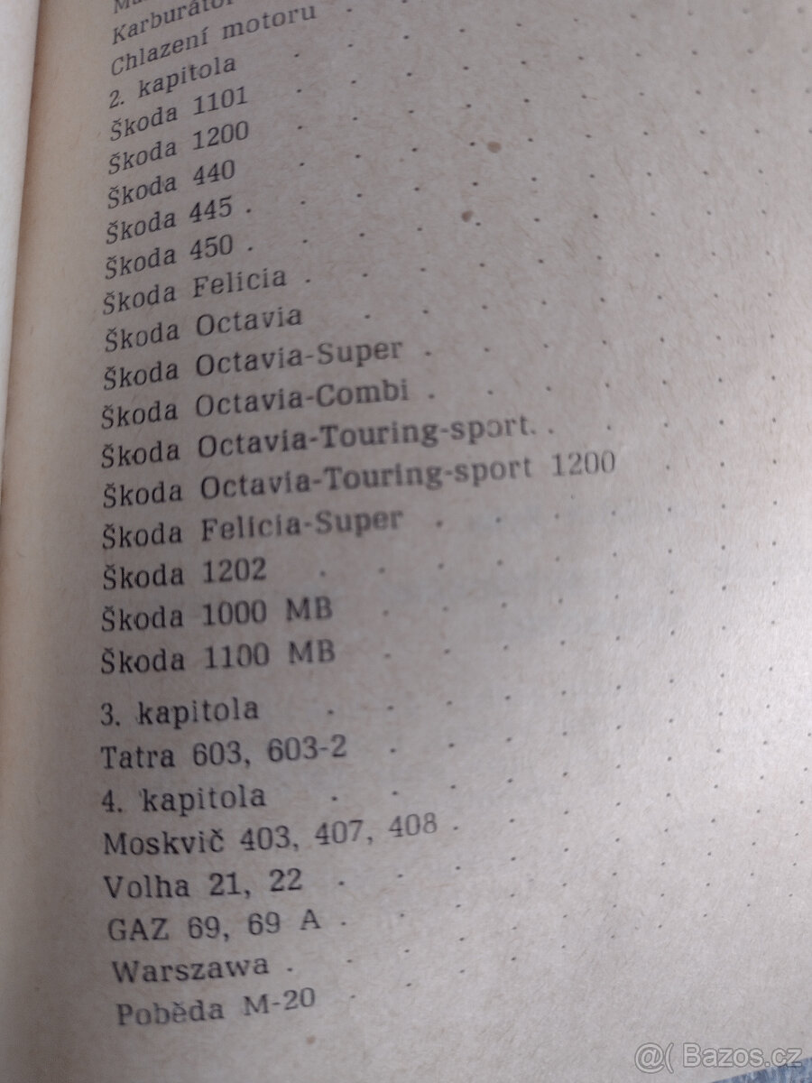SEŘIZOVÁNÍ MOTORŮ A EL. PŘÍSL. AUTOMOBILŮ, 1970, 72,74 - 6