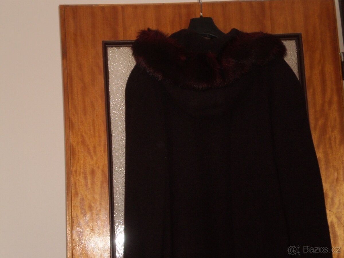 kabát dámský - flauš - kapuce - odepínací kožešina-XXL - 6