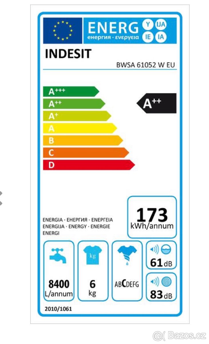 Pračka Indesit Innex BWSA 61052 W EU bílá - 6