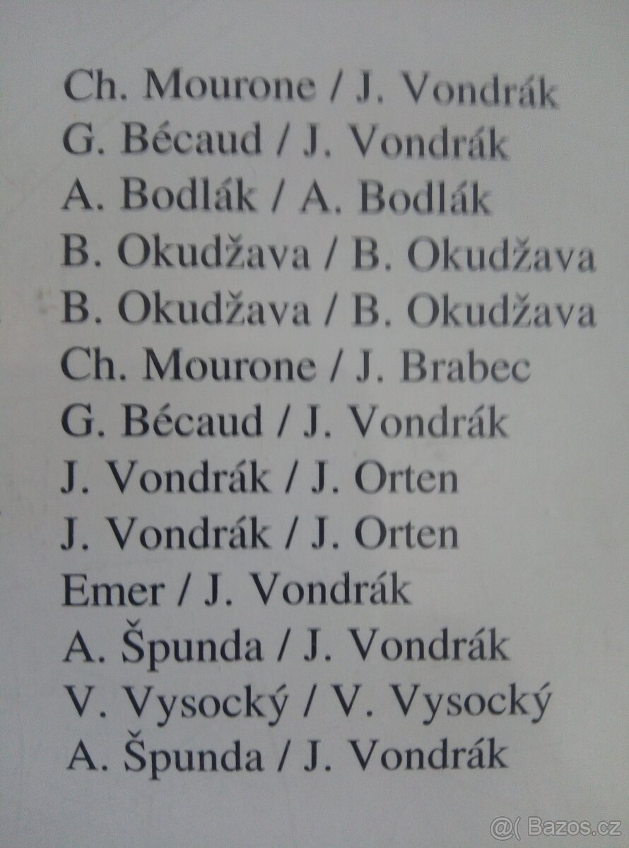CD JIŘÍ VONDRÁK "Šansony a písně" - 6