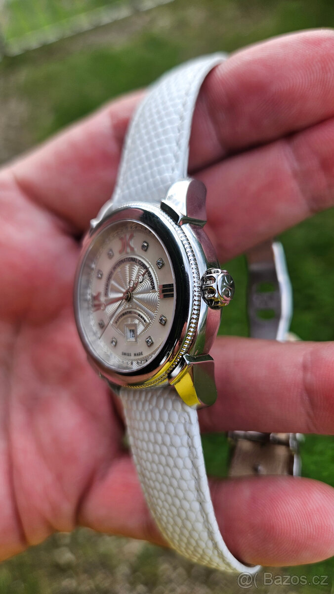 Diamantové automatické dámske hodinky DIC A9261A biele - 6