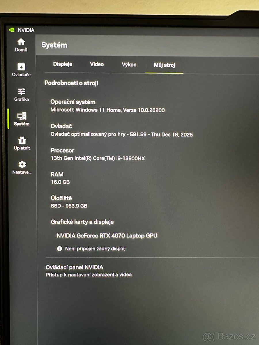 Herní počítač Lenovo Legion Pro 5 RTX4070 Intel I9 - 6