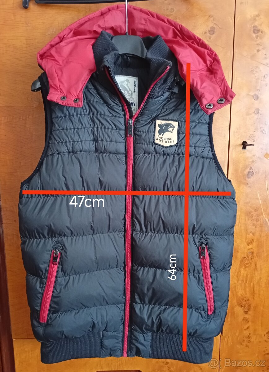 Zimní černá vesta. Vel. 158/164 - 6