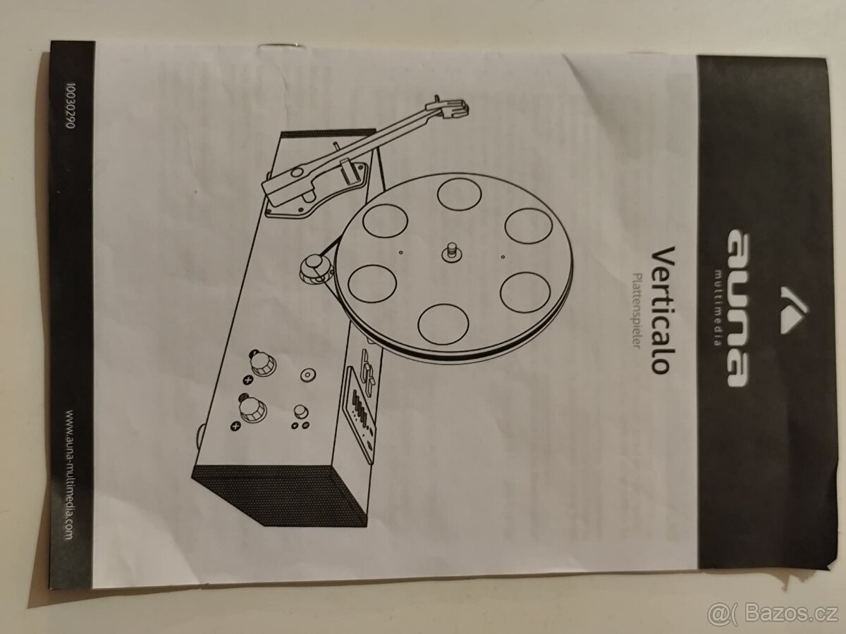 Retro vertikální gramofon- Nový - 6