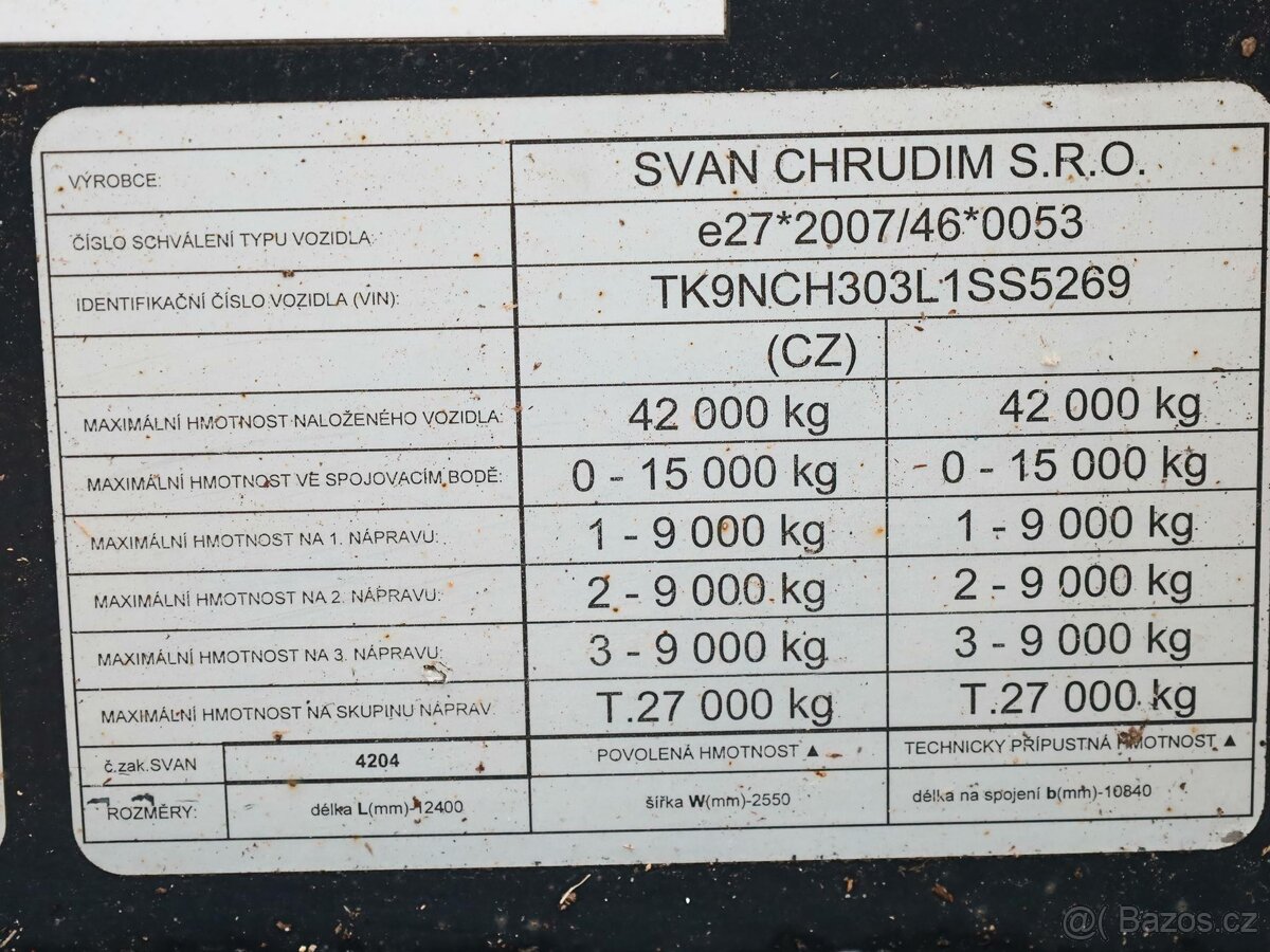 Svan NCH 303, 42 TUN, DVĚ ZVEDACÍ NÁPRAVY, NÁPRAVY SAF, 10 P - 6