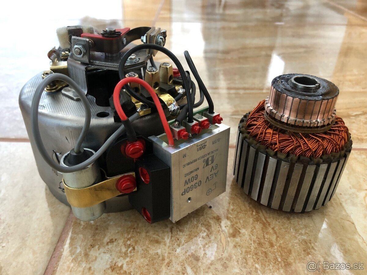 Jawa 250 / 353 kývačka půlbubnová zapalování po GO , + pól - 6