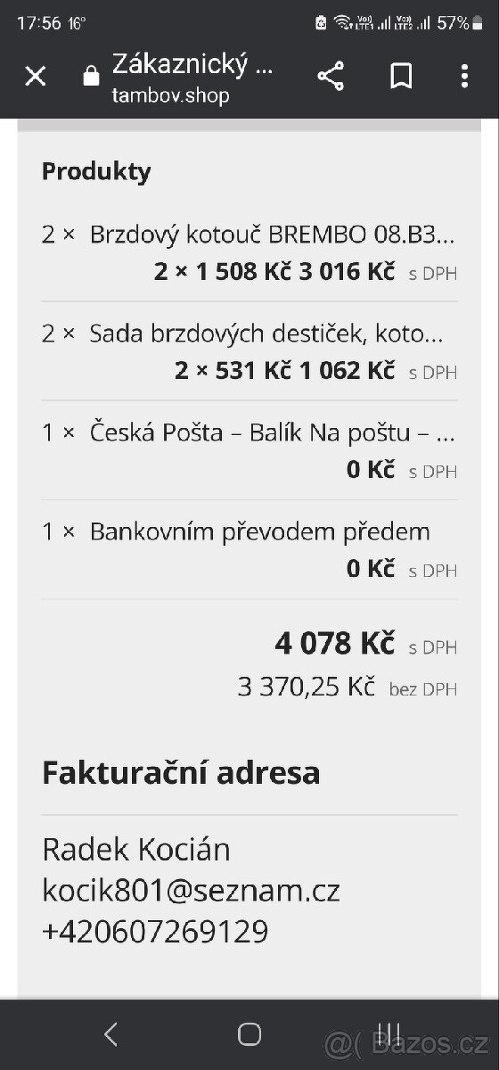Sada Brzdových destiček - 6