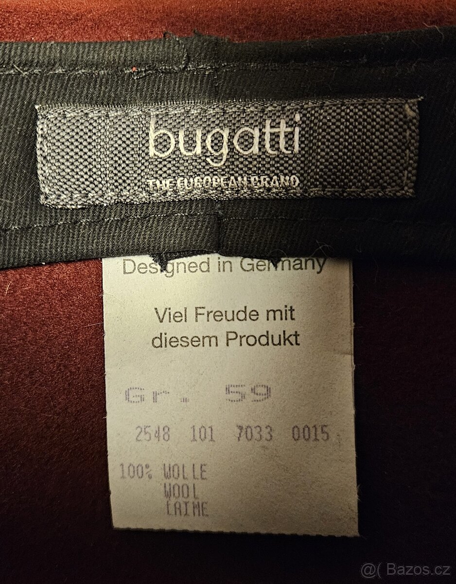 Pánský klobouk fedora Bugatti vel. 59 v barvě burgundy - 6