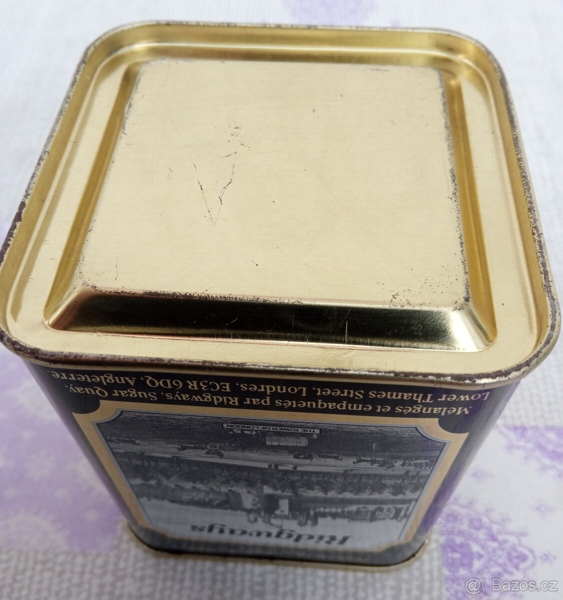 Plechová retro krabička od čaje Ridgways - 6