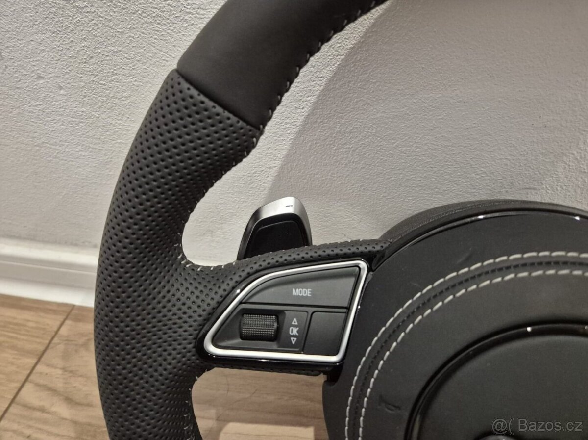 VOLANT AUDI KOŽENÝ MULTIFUNKCNY + airbag + PADLA - 6