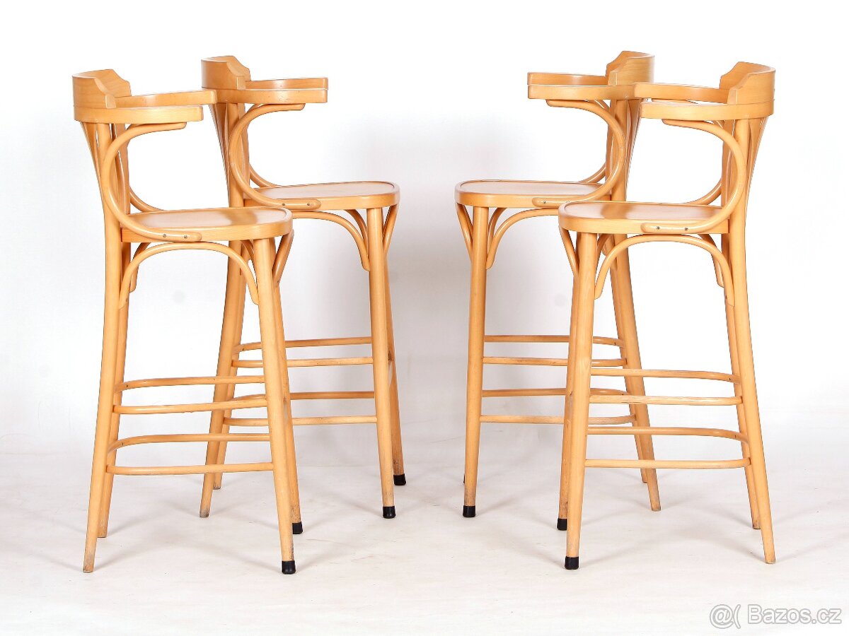 Kvalitní české barové židle TON, buk, 8 ks. - 6