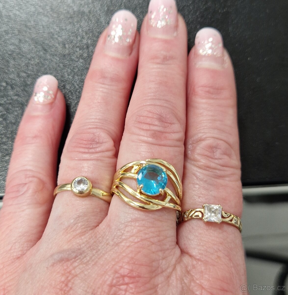 Krásný pozlacený prsten Butik - 6