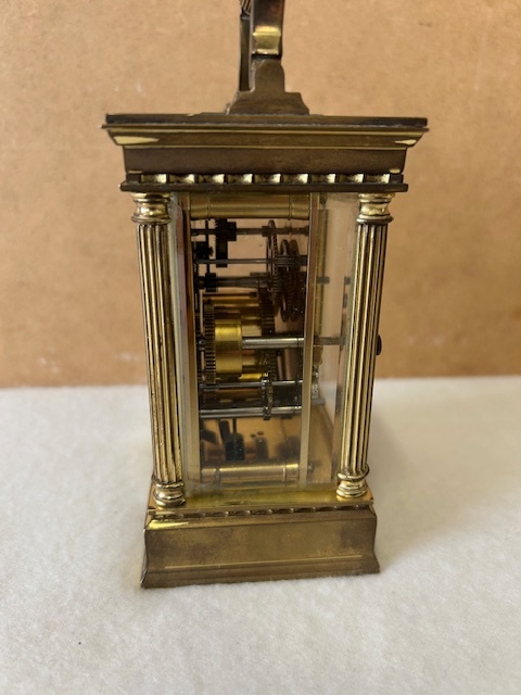 Mosazný starožitný budík - originál. - 6