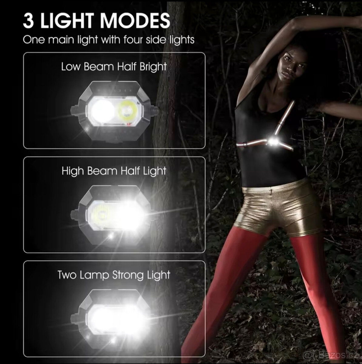 Běžecká hrudní svítilna, světlo na běh, sport - 6