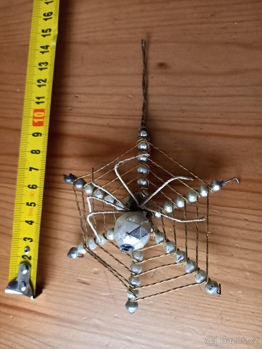 stará korálková ozdoba pavouk 2 kusy - 50. léta - 6