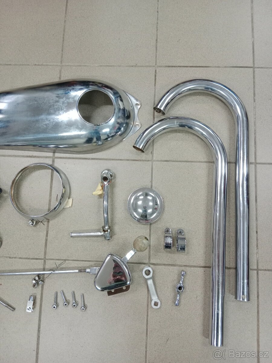 ČZ 250, 175 Předválečná - Originální díly - Nový Chrom - 6