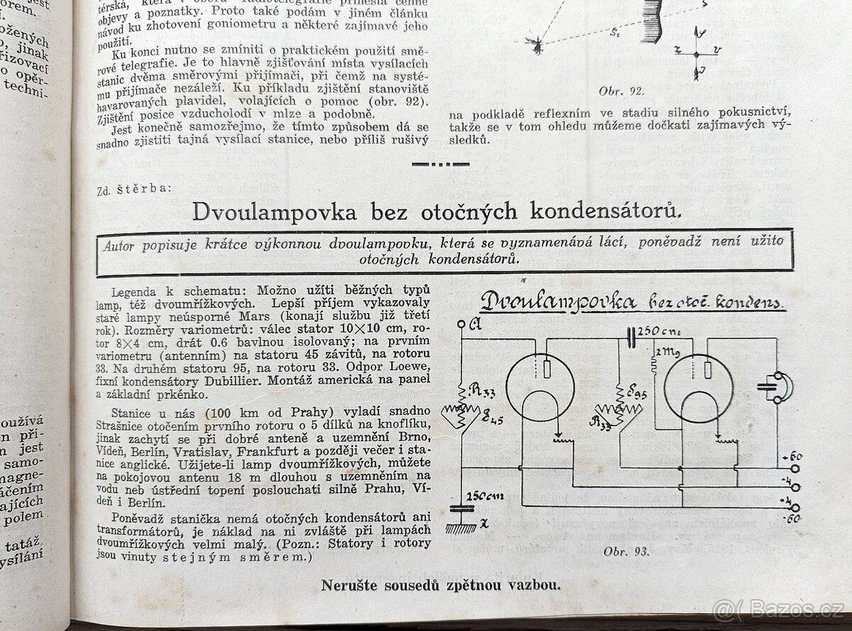 Časopisy ČESKOSLOVENSKÝ RADIOSVĚT, 1. ročník, rok 1927 - 6