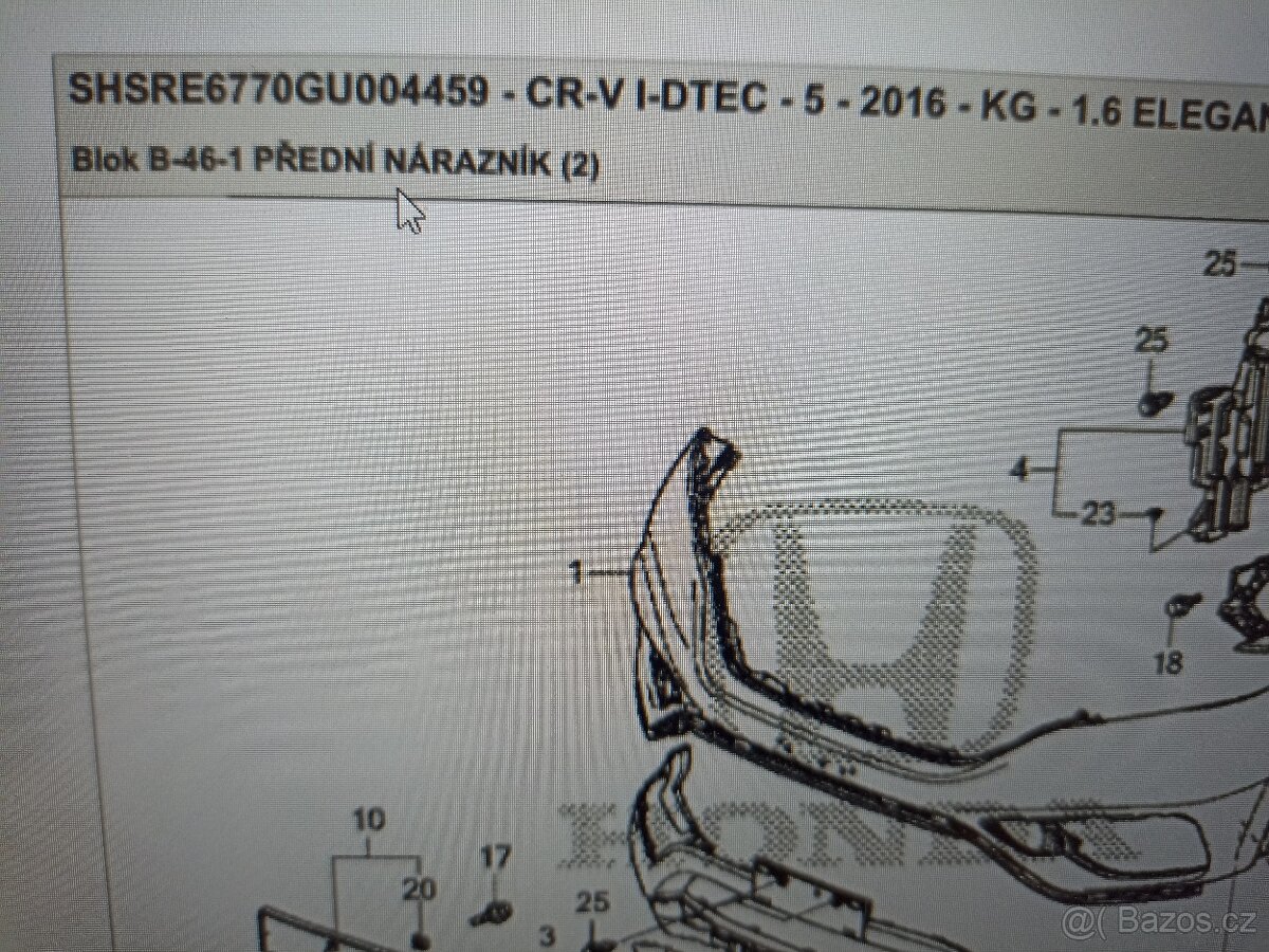 Přední nárazník Honda CR-V rv.2017 - 6