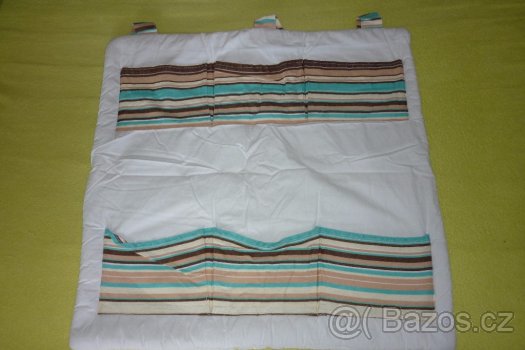 11-dílný set do postýlky modrý proužek - 6