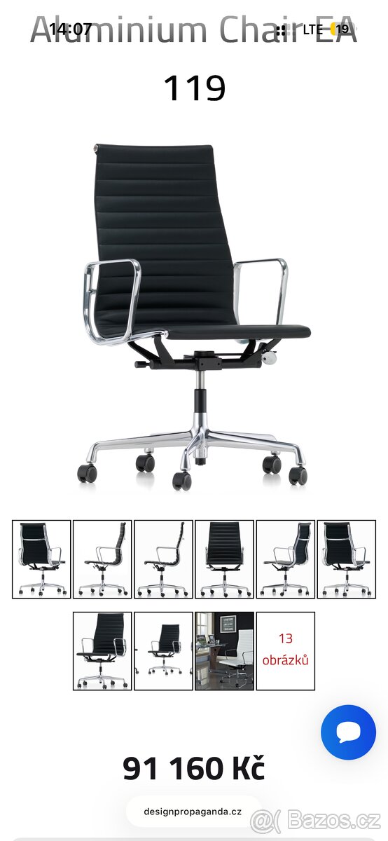 Kancelářská židle Vitra Eames EA 119 - 6