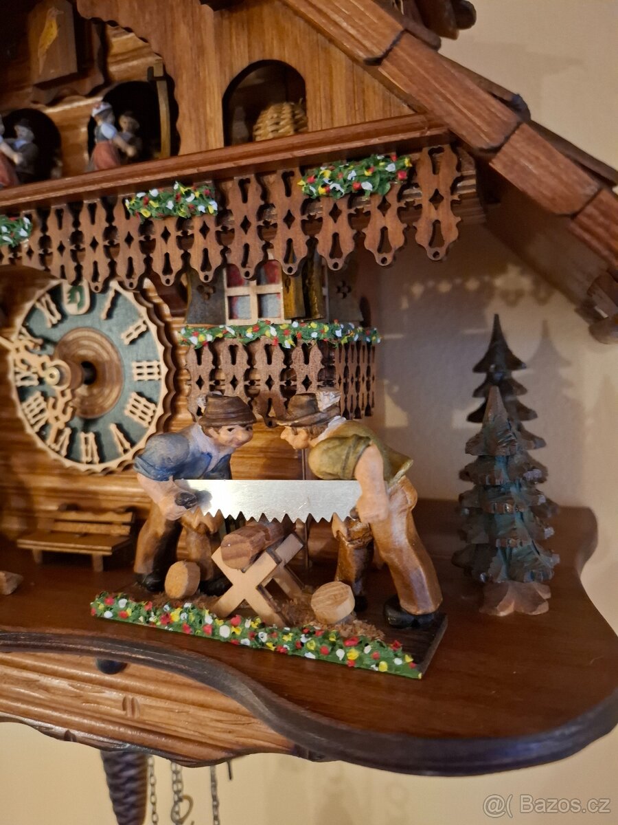 Třizávažove kukačkové hodiny HONES - 6