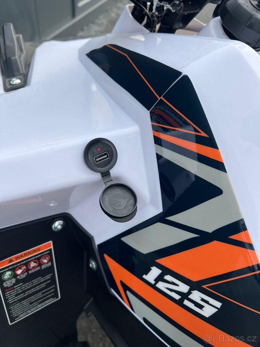 Dětská čtyřkolka FUN 125cc 3G8 - bílo oranžová model 2026 - 6