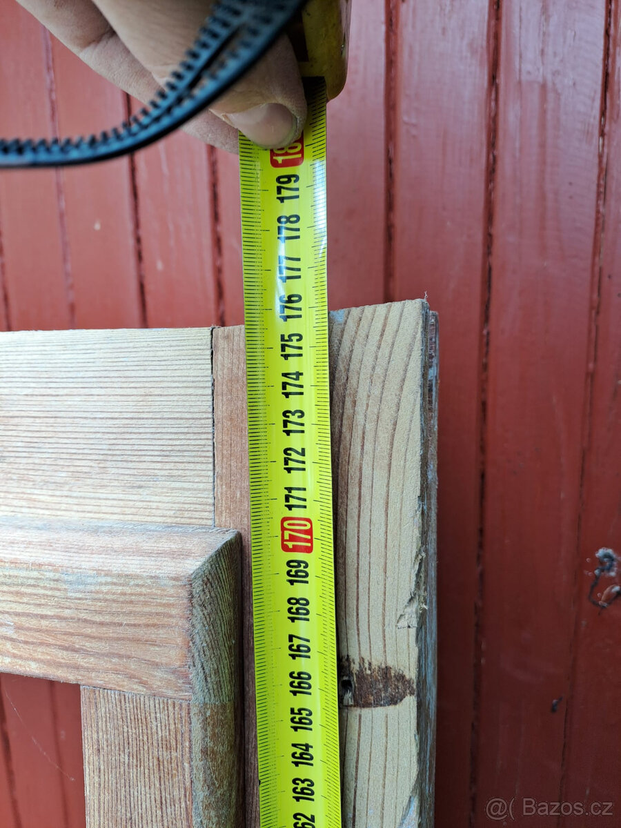 Dřevěné kastlové - špaletové okno 3ks - 6