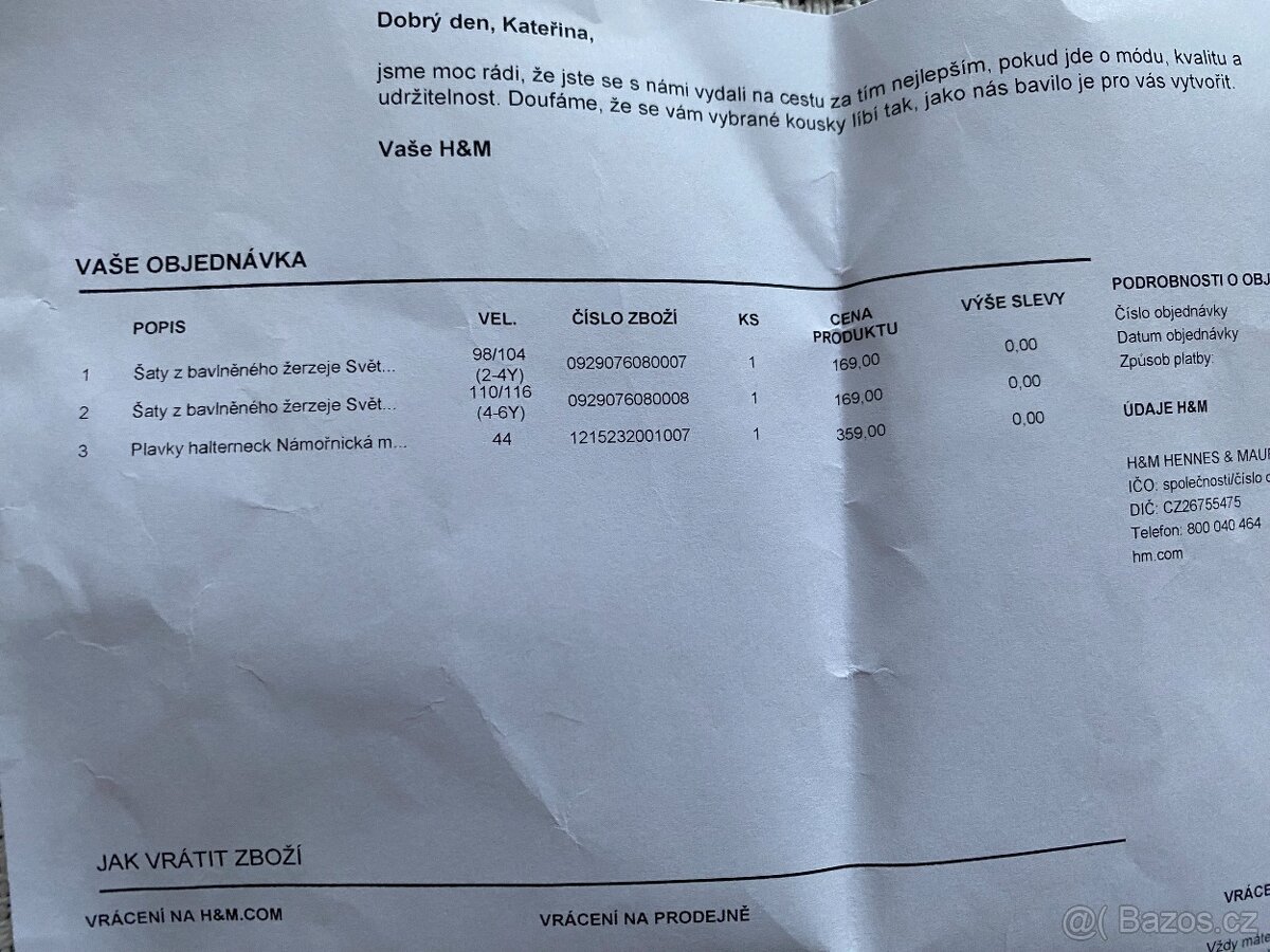 Nové HM plavky v celku halterneck vel. 44 - 6