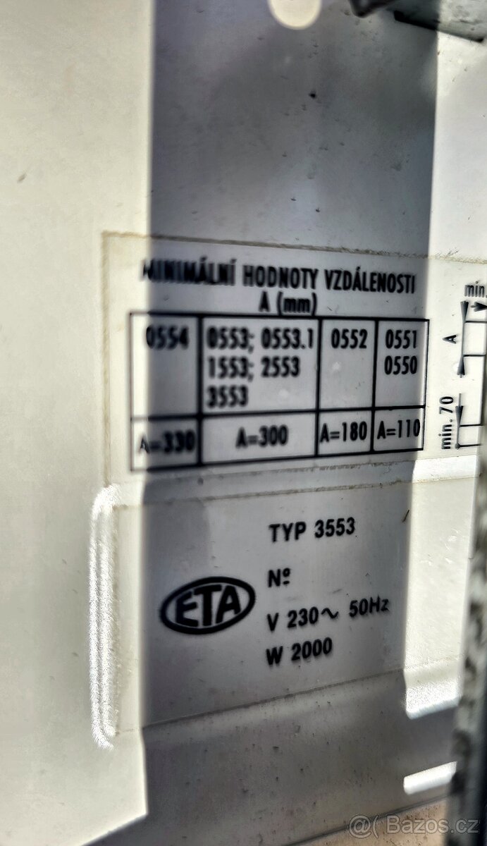 Elektrický přímotop ETA 3553 (2000 W, časovač + ventilátor) - 6