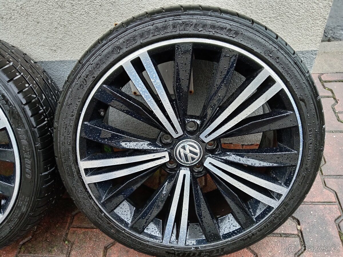 Originál ALU kola VW Škoda R18 + letní pneu - 6