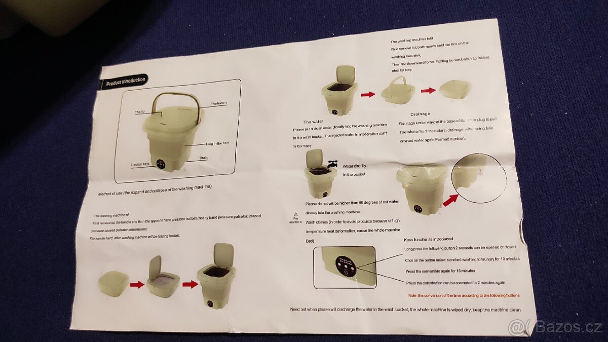 Přenosná cestovní pračka model MSC-01 - 6