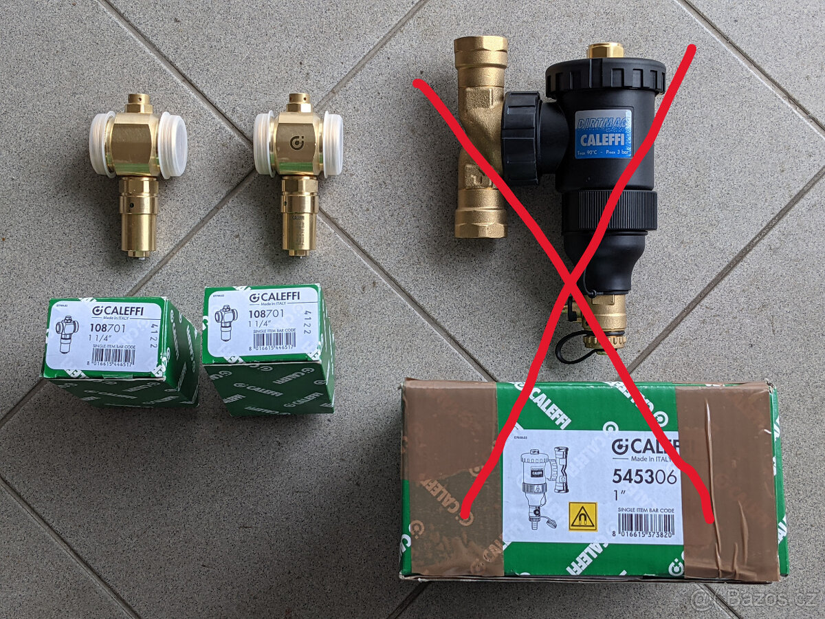 Caleffi protizámrzné ventily 5/4" + kulový filtrventil DN32 - 6