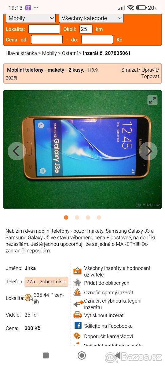 Samsung Galaxy NOVÝ J3 6 2026 mám na prodej 6 kusů sei - 6