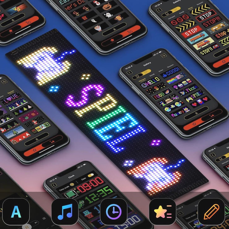 FLEXIBILNÍ REKLAMNÍ LED PANEL PÁS FULL COLOR 60x12cm na 5V - 6